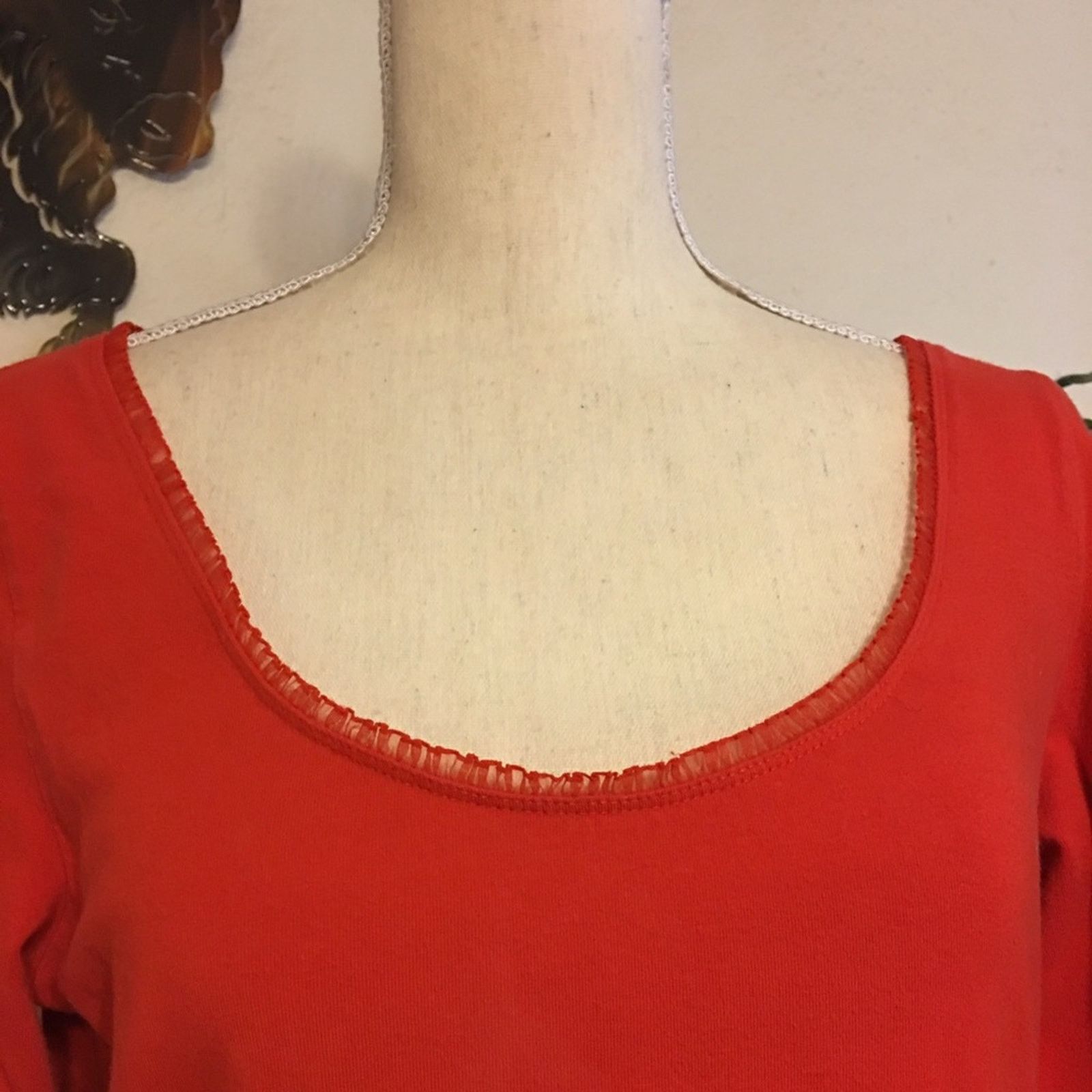 Other Metro Style tomato red long sleeve ribbon top M Size M / US 6-8 / IT 42-44 - 5 Thumbnail