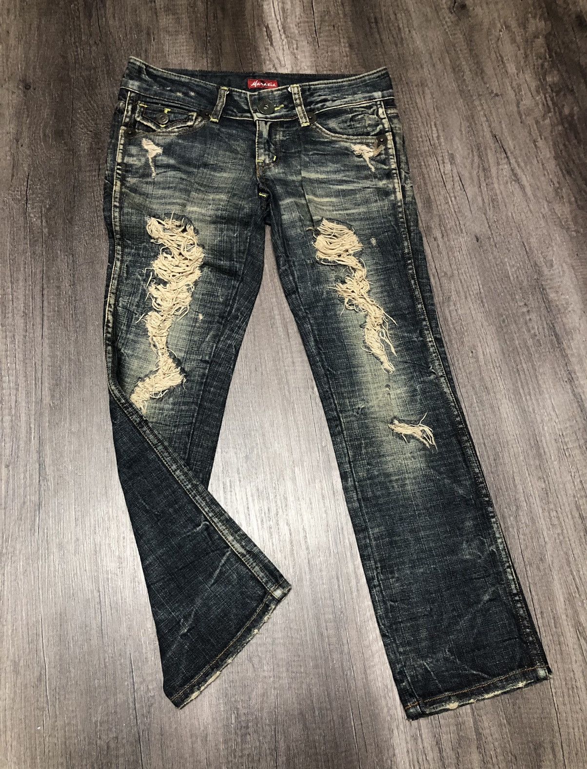 Japanese Brand Maraxia Distressed denim Jeans Size 31" - 5 Thumbnail