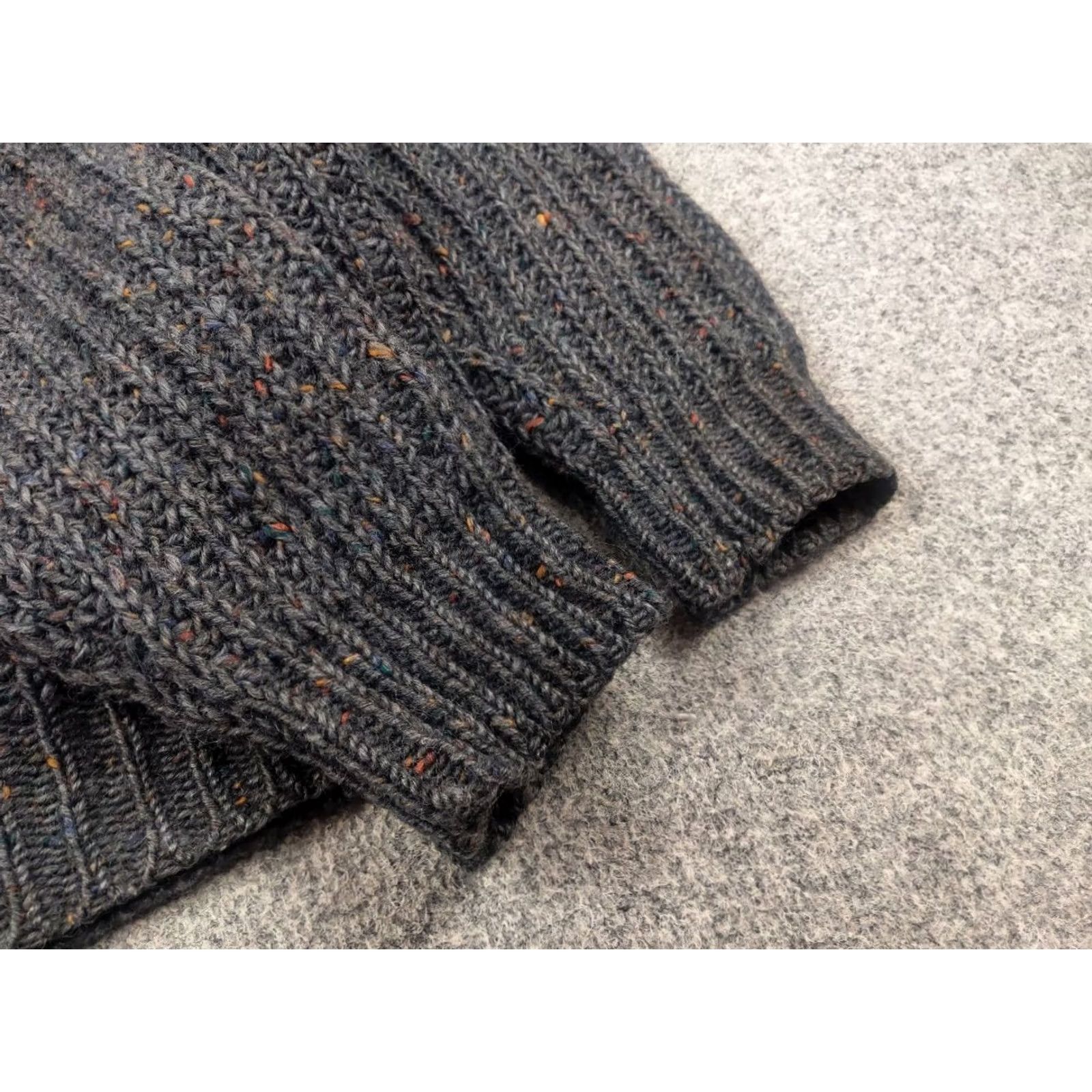 Vintage VINTAGE Donegal Woollen Sweater Fisherman Gray Wool Crew Neck Men S 80s Knit Cable-Knit Pullover Size US S / EU 44-46 / 1 - 7 Thumbnail
