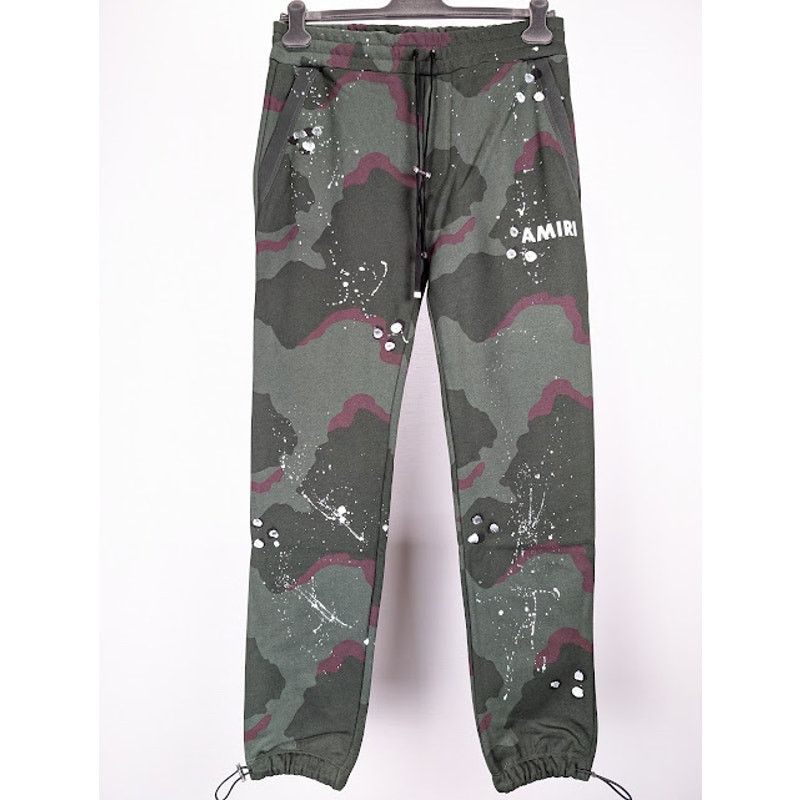 Amiri o1rshd1 Army Logo Sweatpant in Camo Size US 32 / EU 48 - 2 Thumbnail