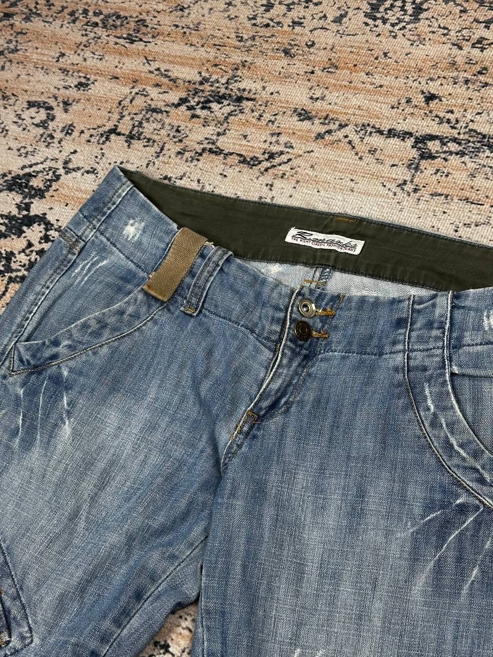 Japanese Brand Flare Cargo Avant Garde Vintage Grunge Opium Jeans Size US 34 / EU 50 - 7 Thumbnail