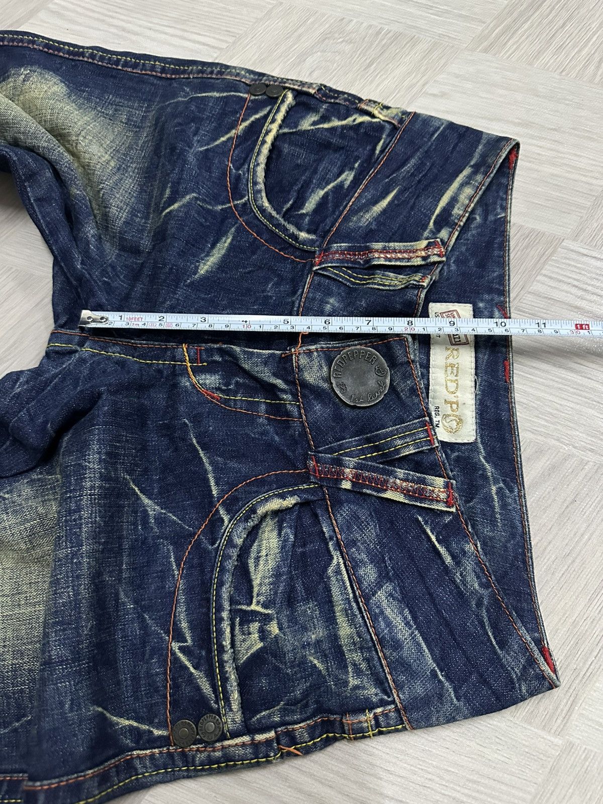 If Six Was Nine Vintage Y2K Red Pepper Denim Mudmax Wash Pant Size US 28 / EU 44 - 18 Thumbnail