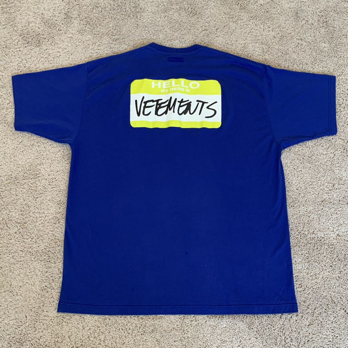 Vetements ss22 vetements blue ‘my name is vetements’ t-shirt Size US L / EU 52-54 / 3 - 3 Thumbnail