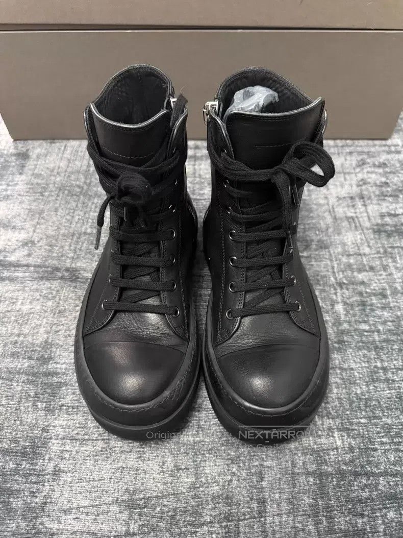 Rick Owens Rick Owens Pure Black Thick Low Large Converse shoes Size US 5.5 / IT 35.5 - 2 Thumbnail