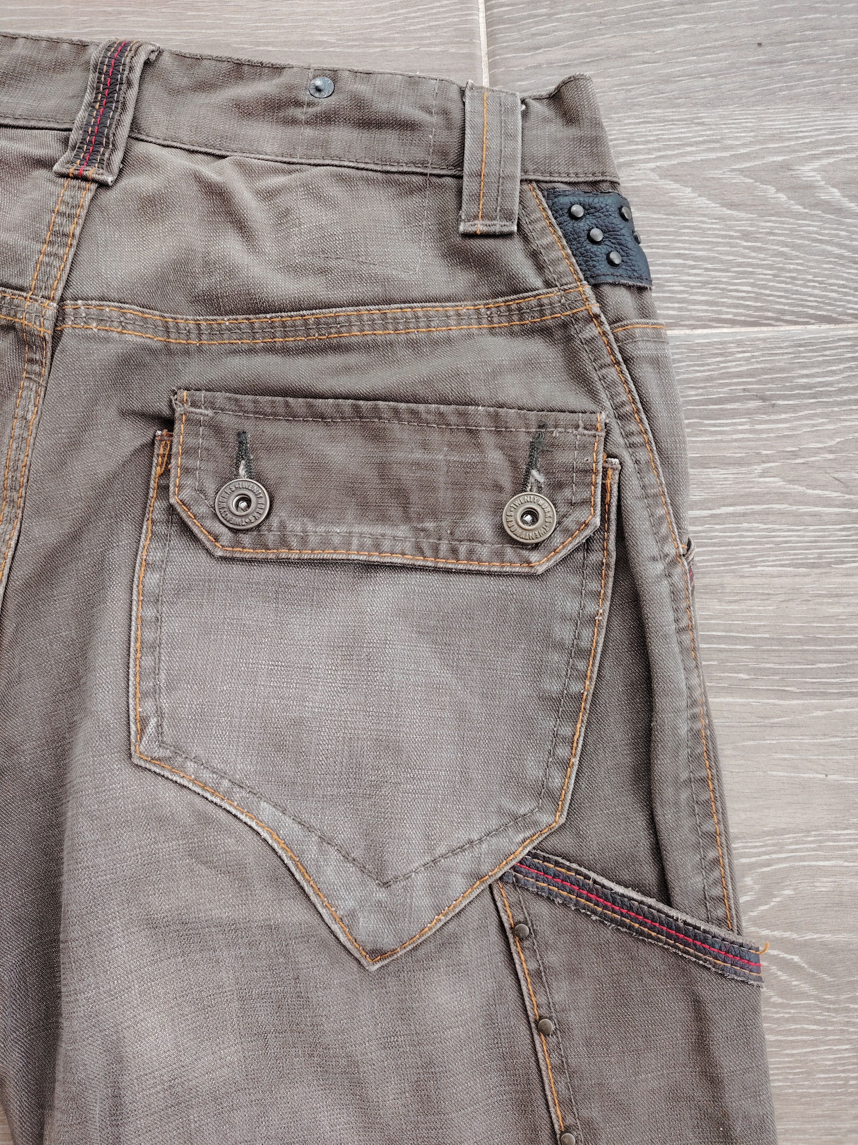 Japanese Brand Rare Japanese Twenty Works Studded Leather Jeans Pant Size US 30 / EU 46 - 11 Thumbnail