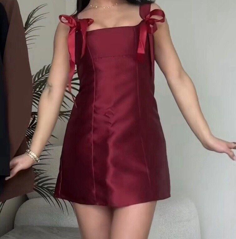 Designer L Red Pixie Stardust Miss Dress Burgundy Current Mood Size L / US 10 / IT 46 - 1 Thumbnail
