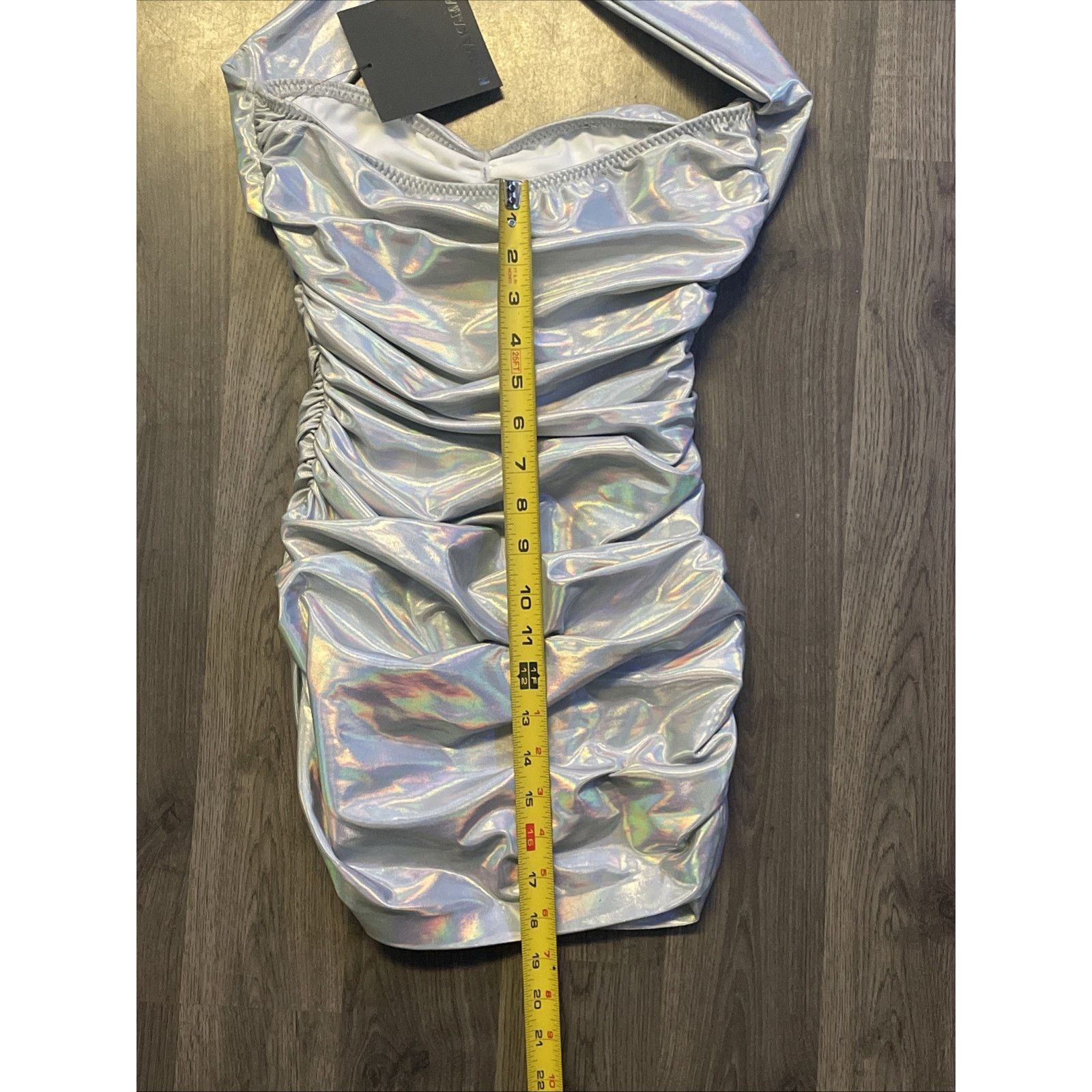 Norma Kamali Norma Kamali Bill Mio Swimsuit XS NWT Silver Iridescent Size ONE SIZE - 7 Thumbnail