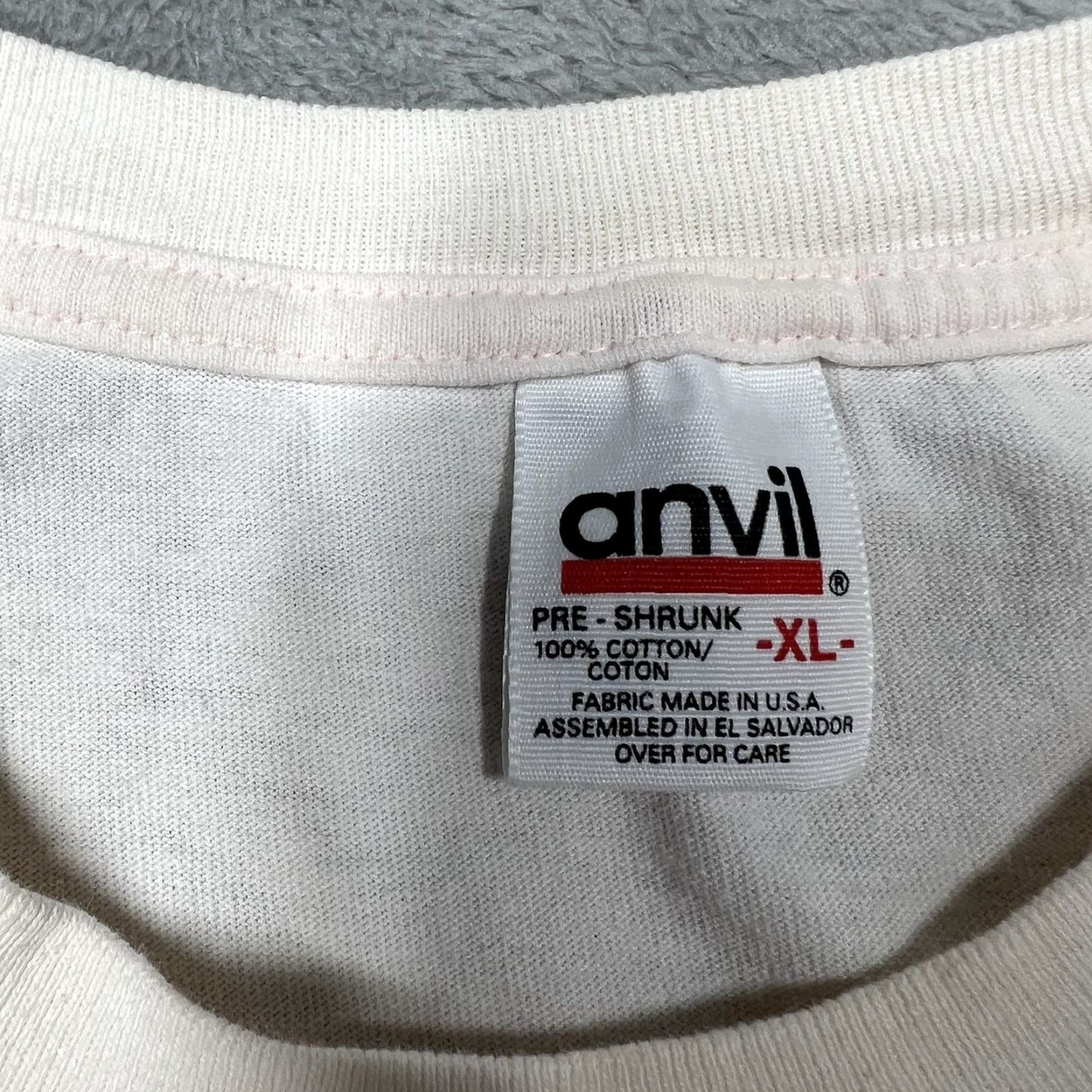 Anvil VINTAGE Breast Health Awareness Day Anvil T-Shirt XL Pink Embroidered Cancer Ribbon Unisex Adults Short Sleeve Crew Neck Cotton Size US XL / EU 56 / 4 - 7 Thumbnail