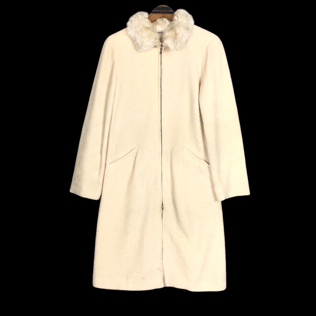 Designer × agnes b. Vintage Agnes B Paris Laine Wool Overcoat Size S / US 4 / IT 40 - 8 Thumbnail