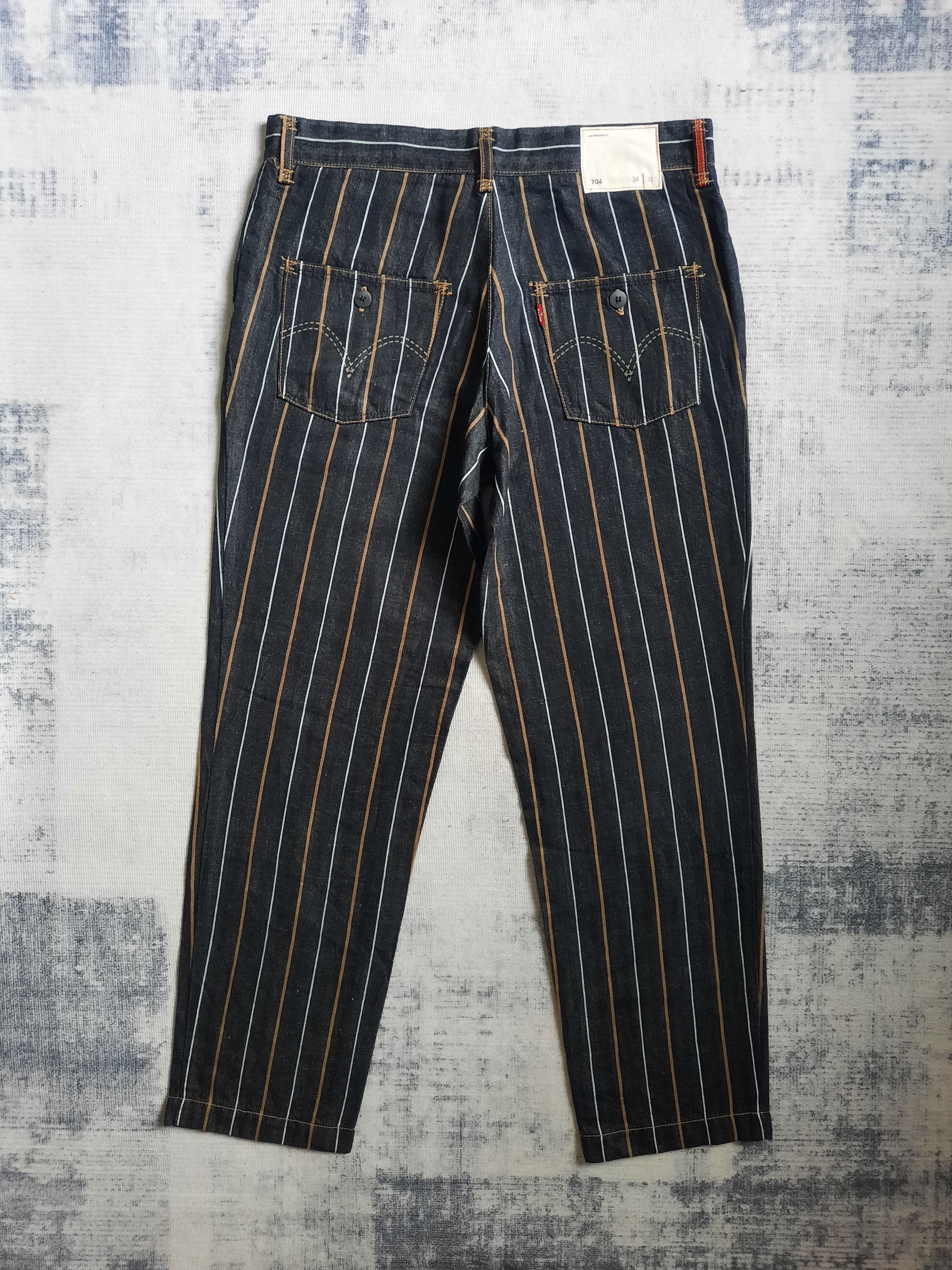 Levi's 🔥Levis japan 704 redloop indigo stripes denim jeans Size US 34 / EU 50 - 2 Thumbnail