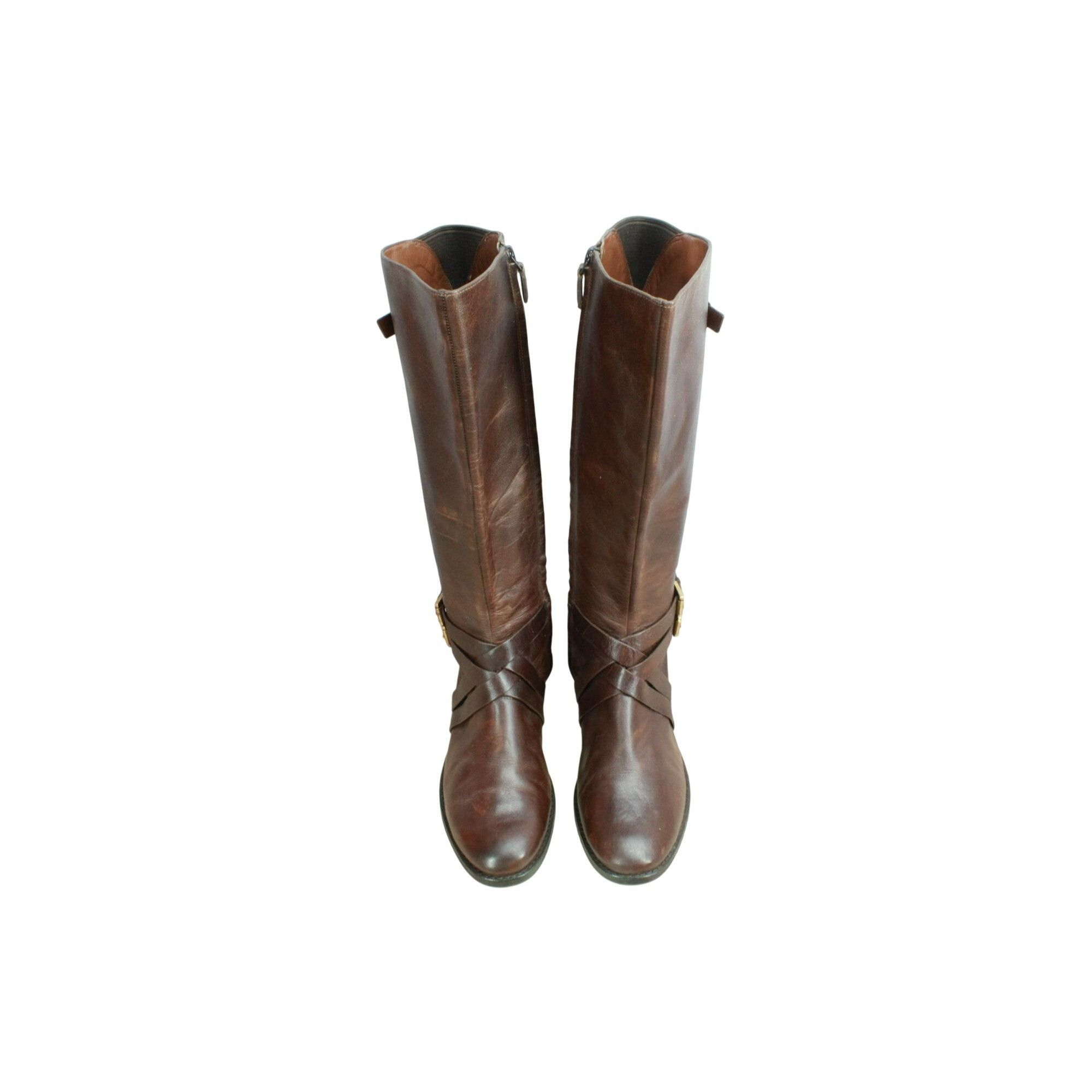 Cole Haan × Leather Cole Haan Leather Distressed Knee High Boots Size 7.5 B Size US 7.5 / IT 37.5 - 4 Thumbnail