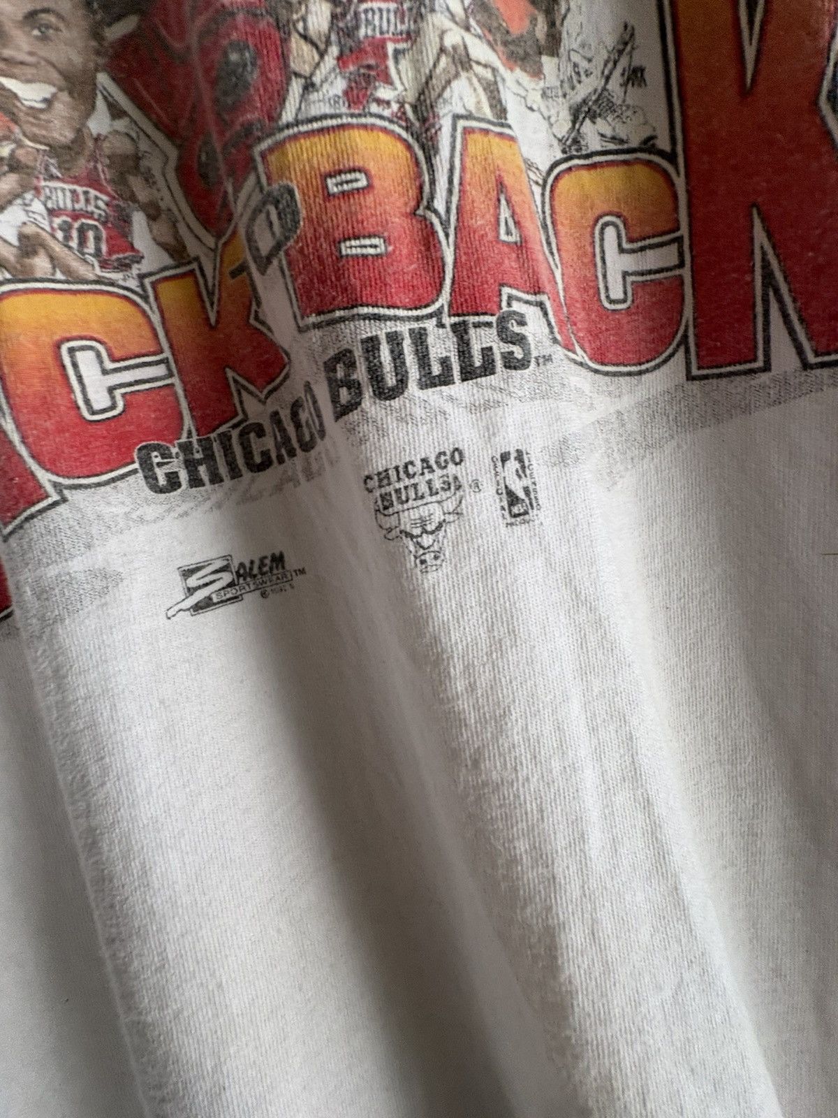 NBA 1992 Chicago Bulls Back To Back Salem T-Shirt Size US L / EU 52-54 / 3 - 4 Thumbnail