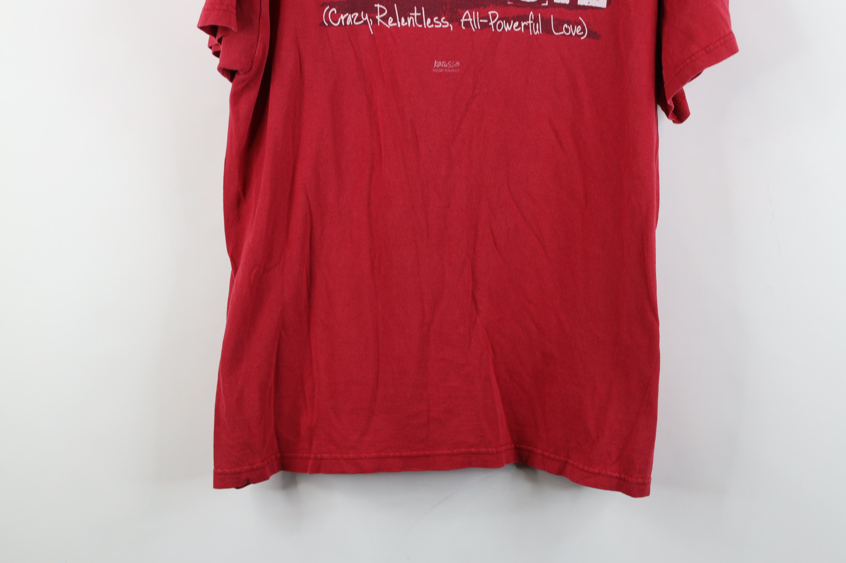 Vintage Vintage Y2K Streetwear God Is Love Christian T-Shirt Red Size US L / EU 52-54 / 3 - 3 Thumbnail