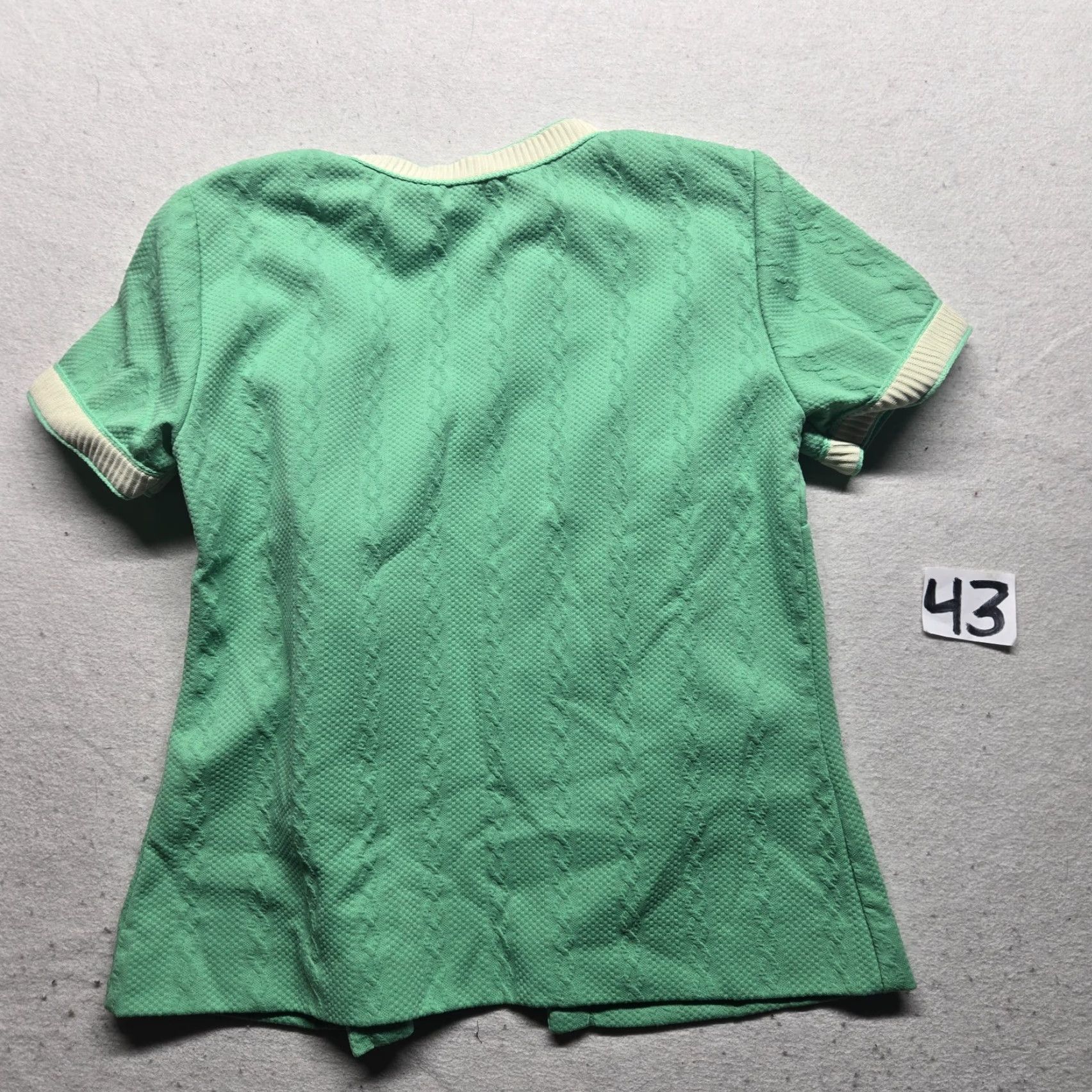 Sears Vintage Sears Cardigan Women's Small Green 80s Retro Knit Polyester Casual Short Sleeve Size S Winter Spring Summer Womens Size S / US 4 / IT 40 - 6 Thumbnail