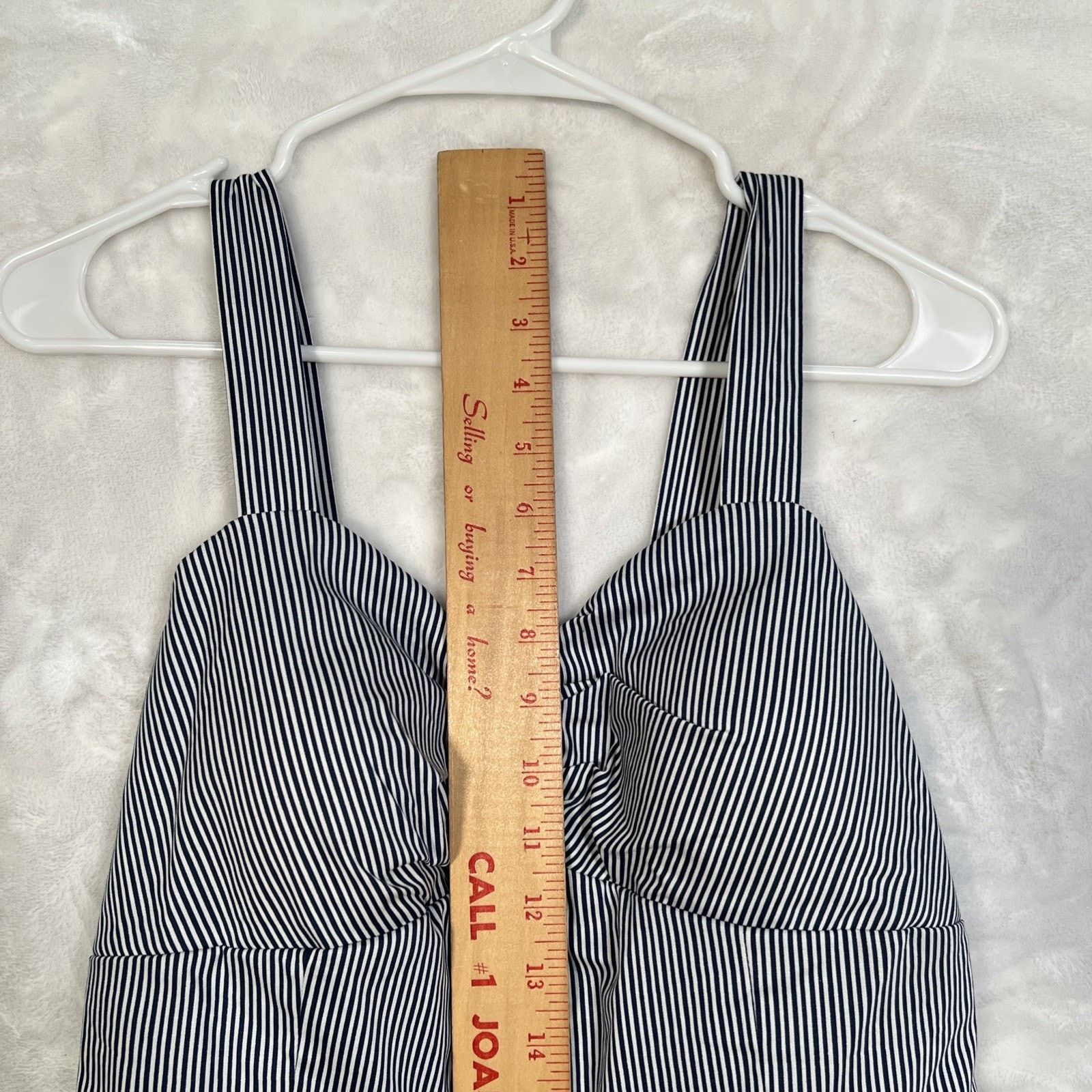 Liberty Liberty Love Corset Blue/White Stripe Sweetheart Full Zip Size L / US 10 / IT 46 - 7 Thumbnail