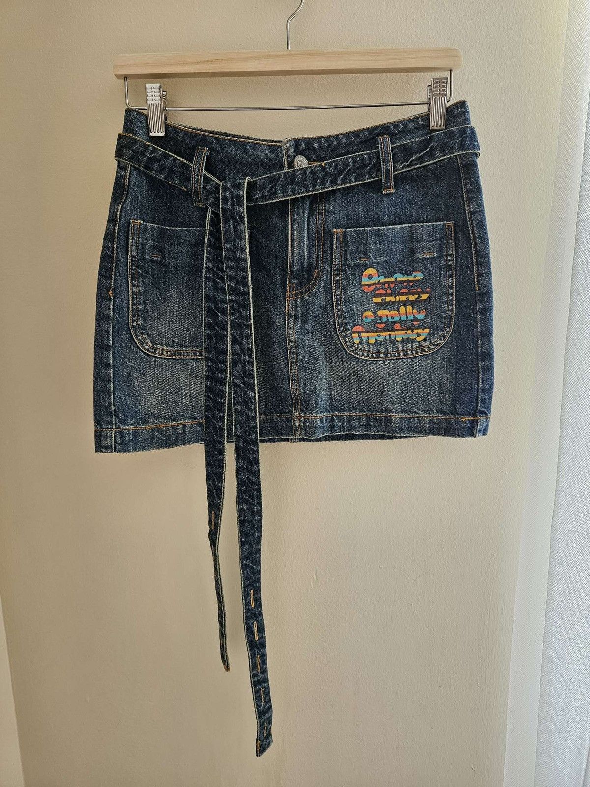 Vintage 1990sVintage Suspender Skirt By Banana Chippy A Jolly Monkey Size 30" / US 8 / IT 44 - 17 Thumbnail