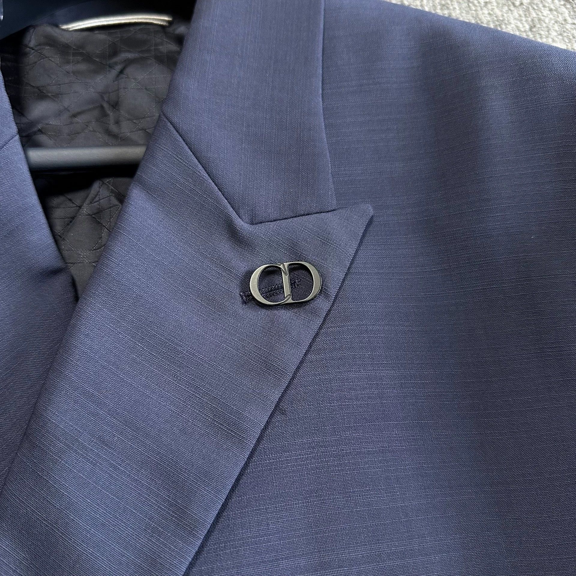 Dior navy blue double-breasted suit jacket Size US M / EU 48-50 / 2 - 2 Thumbnail