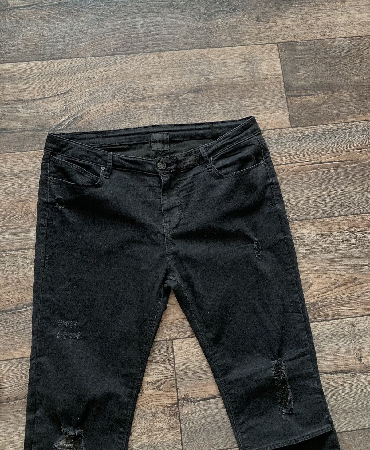 Other Road To Awe R+A Avant Garde Black Skinny Jeans Made in USA Size US 32 / EU 48 - 4 Thumbnail