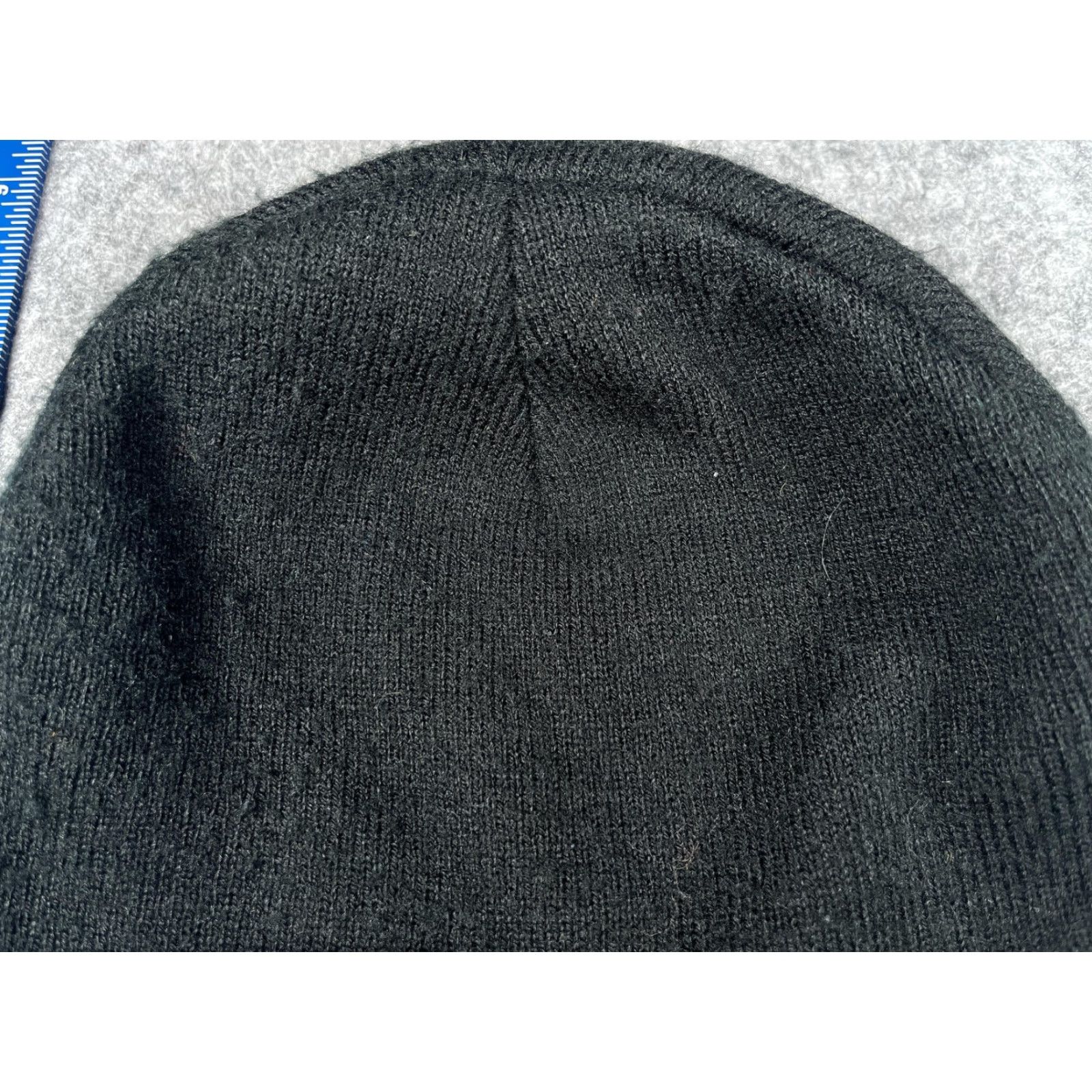Vintage Knit Hat Beanie Mens One Size Black Red A VC Logo Stretch Cuffed Winter Size ONE SIZE - 3 Thumbnail