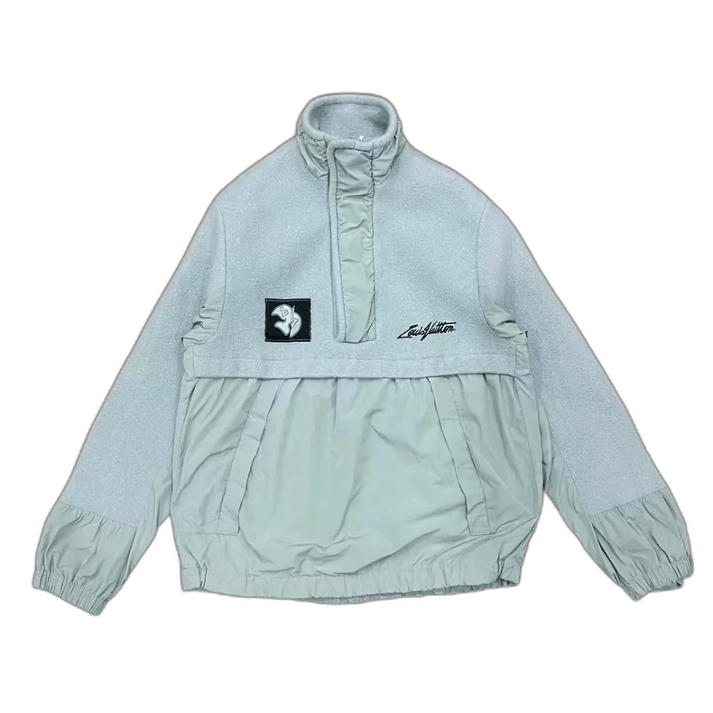 Louis Vuitton Louis Vuitton Blue Half-Zip Jacket with Logo-yf Size US L / EU 52-54 / 3 - 1 Thumbnail