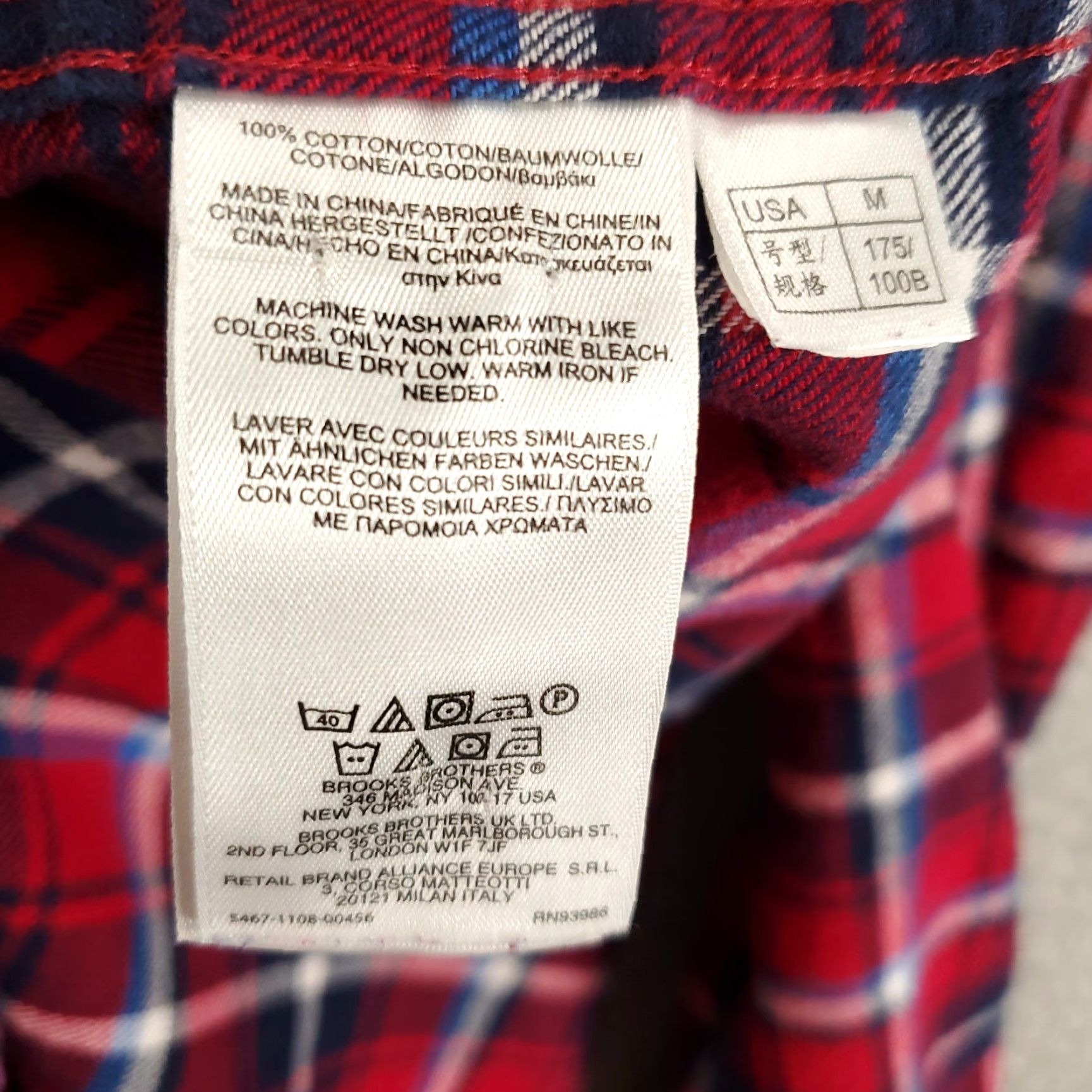 Brooks Brothers VINTAGE Brooks Brothers 346 Button-Up Shirt Mens Medium Plaid Flannel Cotton Red/Blue Outdoor Casual Workwear Mens Regular Size US M / EU 48-50 / 2 - 5 Thumbnail