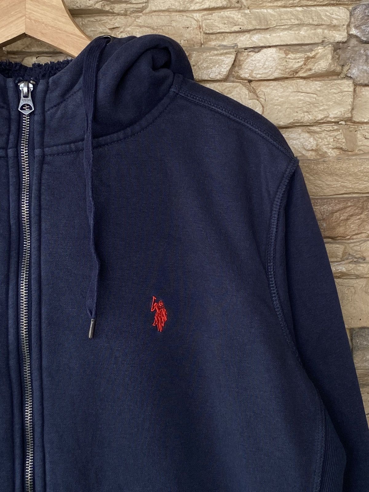 U.S. Polo Assn. Vintage U.S. Polo Assn. Classic Fit Fleece Hoodie Navy Blue with Red Logo Size US L / EU 52-54 / 3 - 2 Thumbnail
