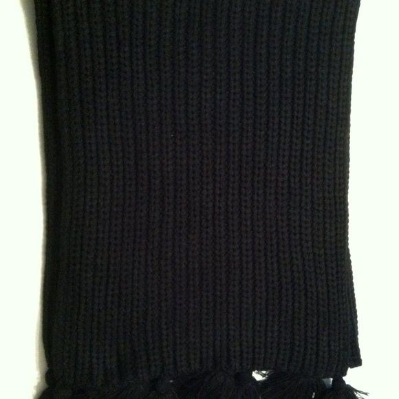 J.Crew J.CREW WOMEN'S NEW BLACK 100%ACRYLIC SCARF 13 1/4" X 81 3/4" Size ONE SIZE - 1 Thumbnail