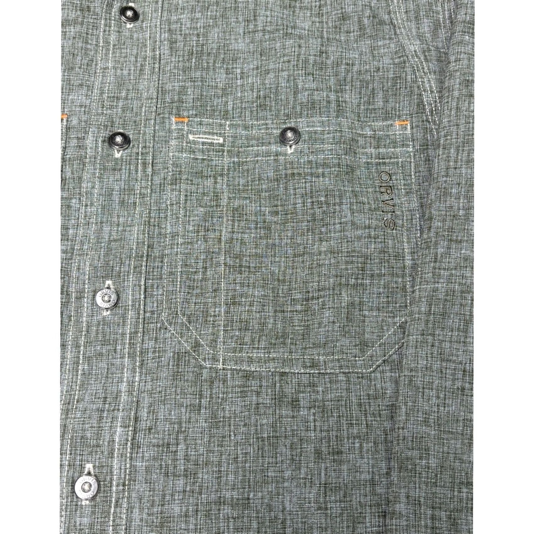 Orvis Orvis Active Fit Mens Long Sleeve Button Down Performance Shirt Heathered S Green Size US S / EU 44-46 / 1 - 2 Thumbnail