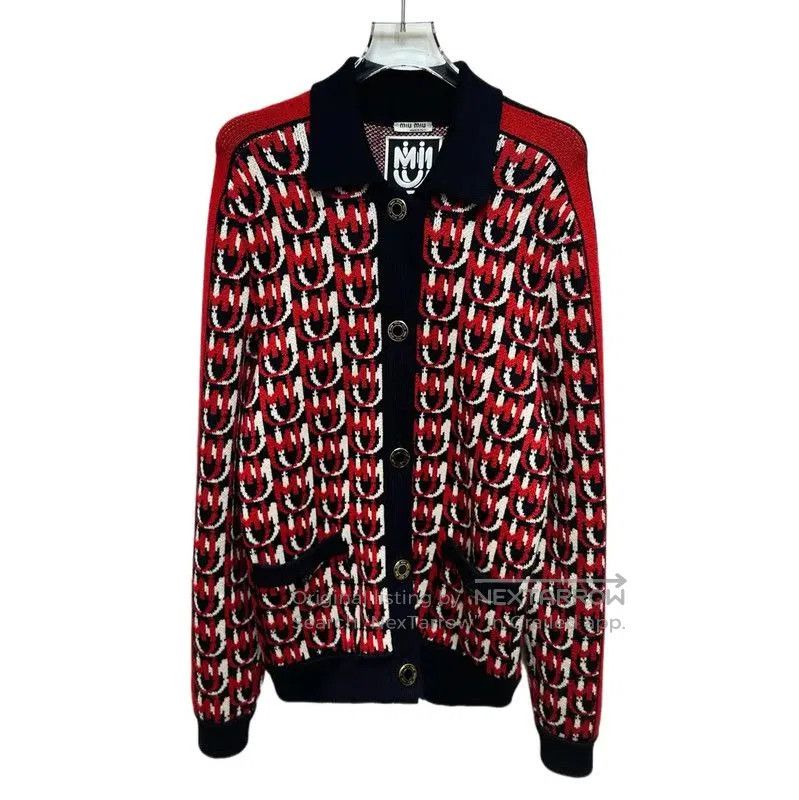 Miu Miu Miu Miu Multi-Color Cotton Blend Women's Jacket . Size M / US 6-8 / IT 42-44 - 1 Thumbnail