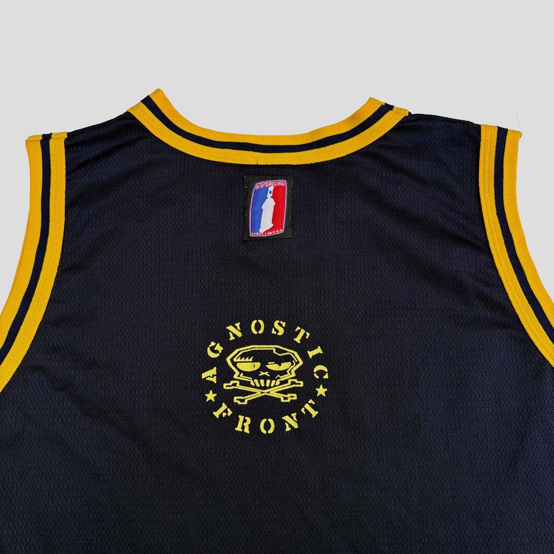 Band Tees Agnostic Front 1990 90s Vintage Basketball Jersey Logo Shirt Size US L / EU 52-54 / 3 - 4 Thumbnail