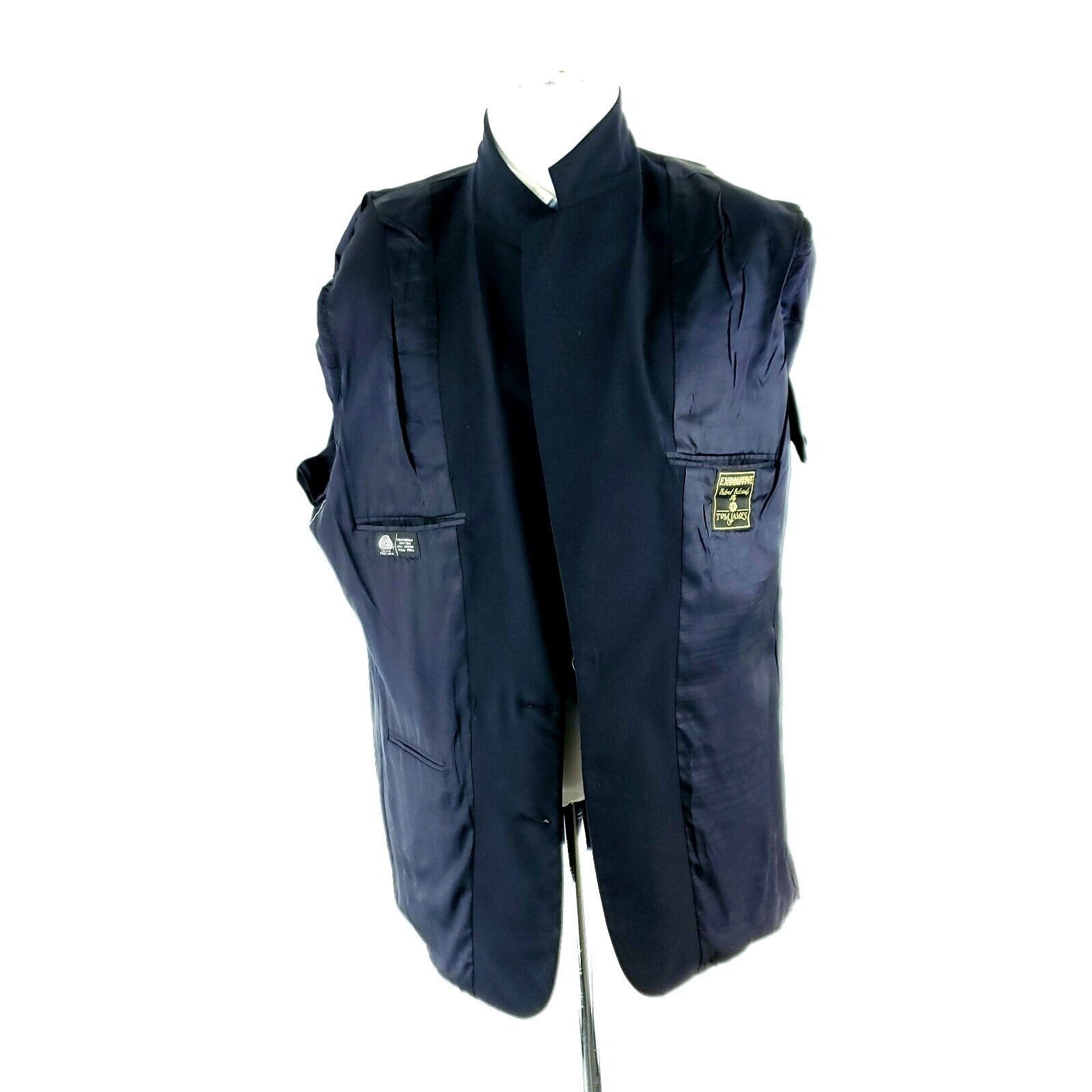 Tom James Tom James Executive Wool 2 Button Blazer 38R Blue Size 38R - 10 Thumbnail
