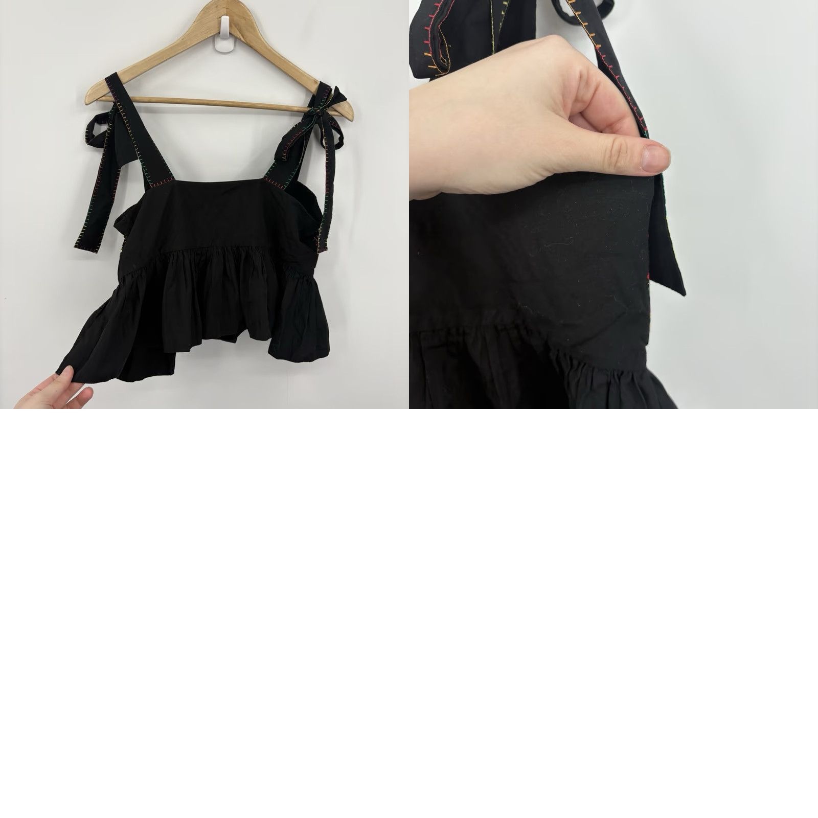 Vintage Saloni Top Women 6 Embroidered Boho Festival Resort Suspender? Size M / US 6-8 / IT 42-44 - 8 Thumbnail