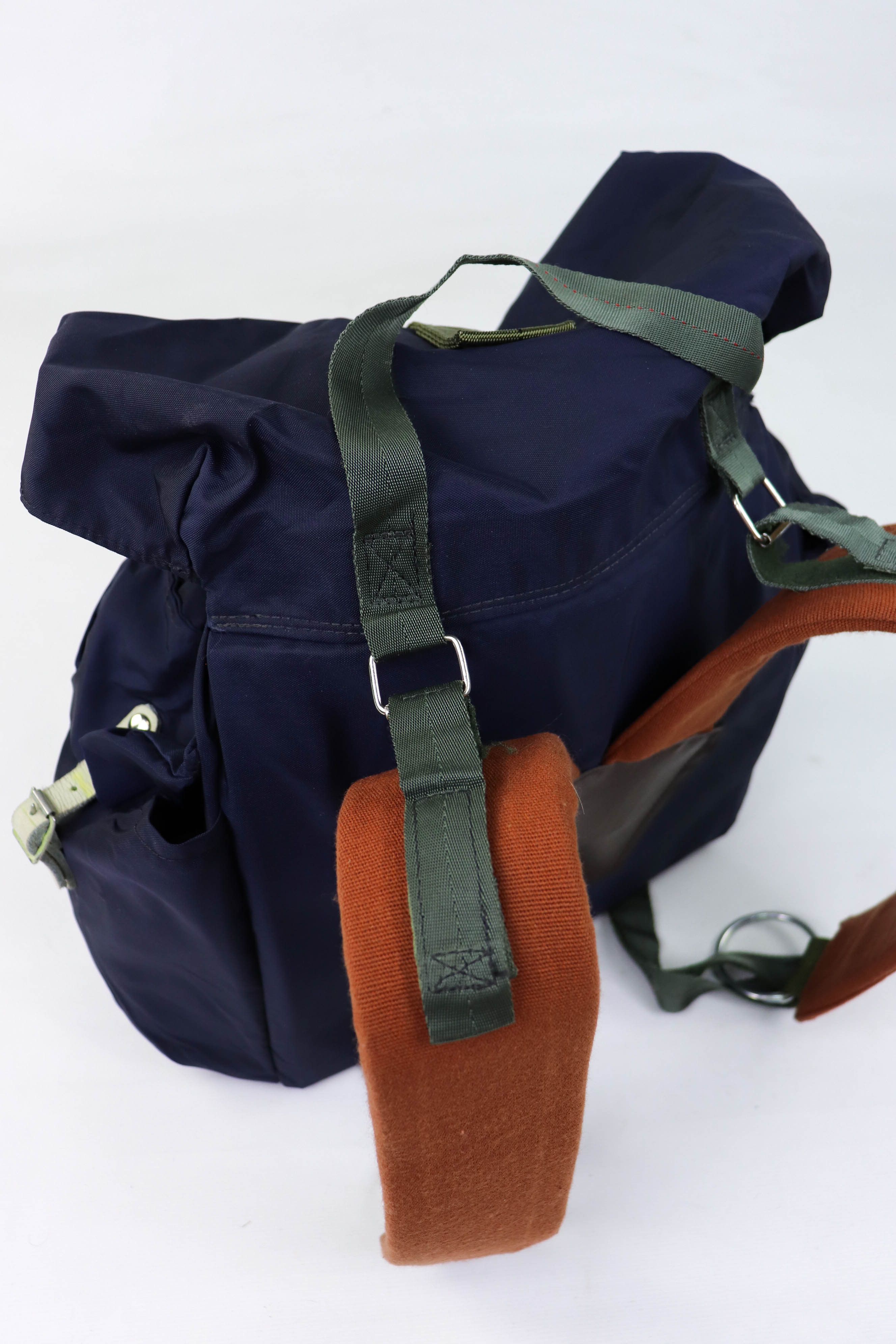 Vintage Vintage Custom Made Nylon/Leather Military Army Rucksack Size ONE SIZE - 14 Thumbnail