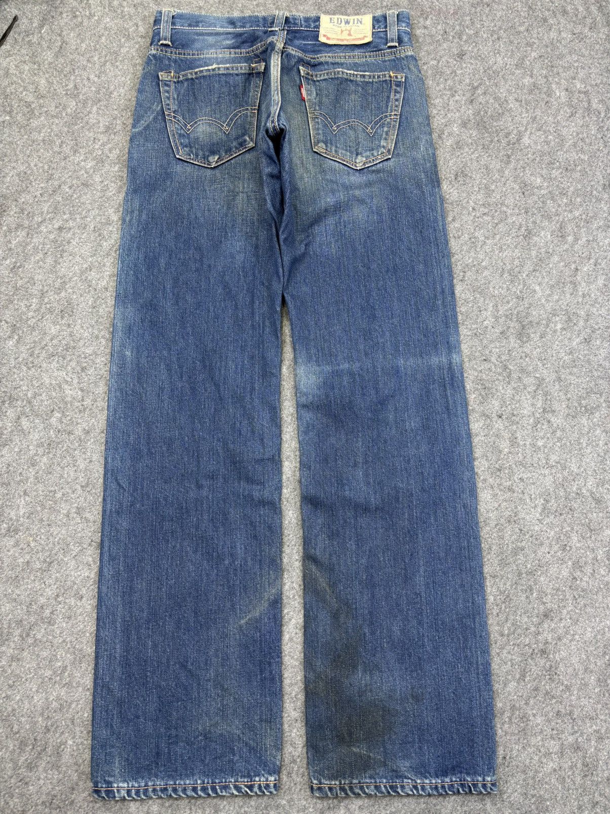 💥Insane 90s Style💥Vintage Edwin 504 Raw Fades Denim F898