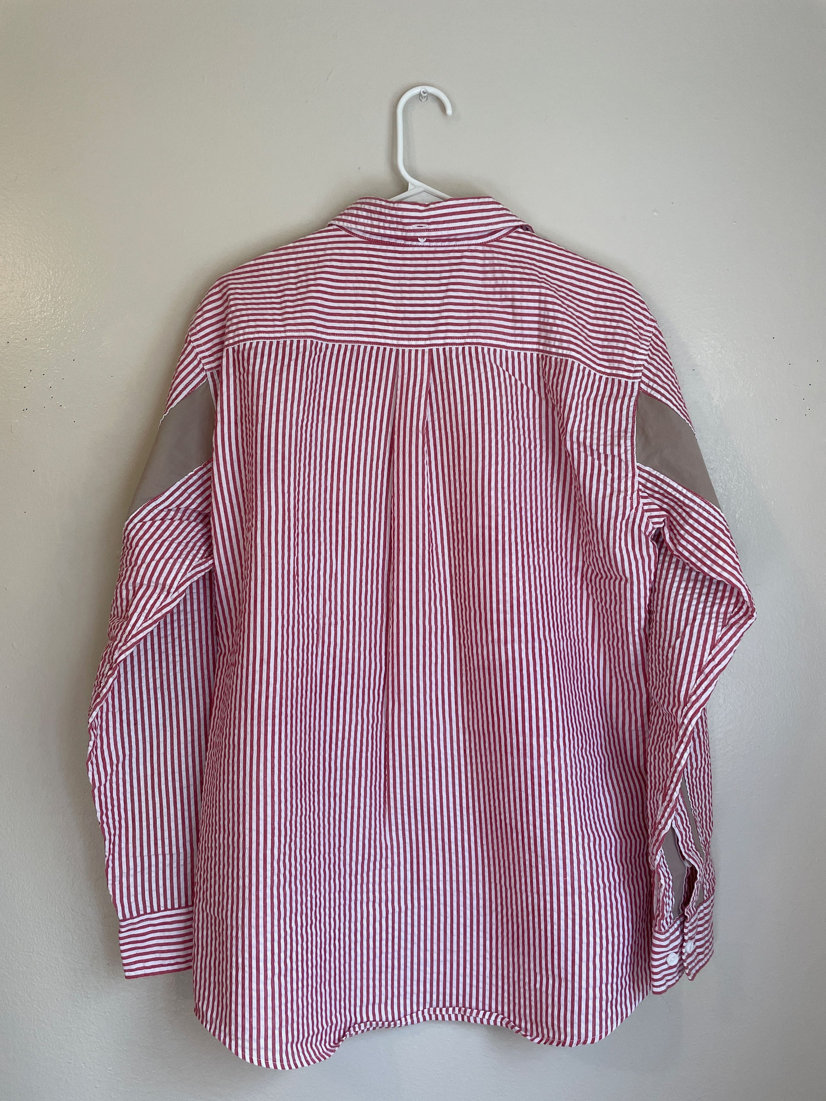 Publish Publish red & white striped long sleeve button up shirt Size US L / EU 52-54 / 3 - 6 Thumbnail