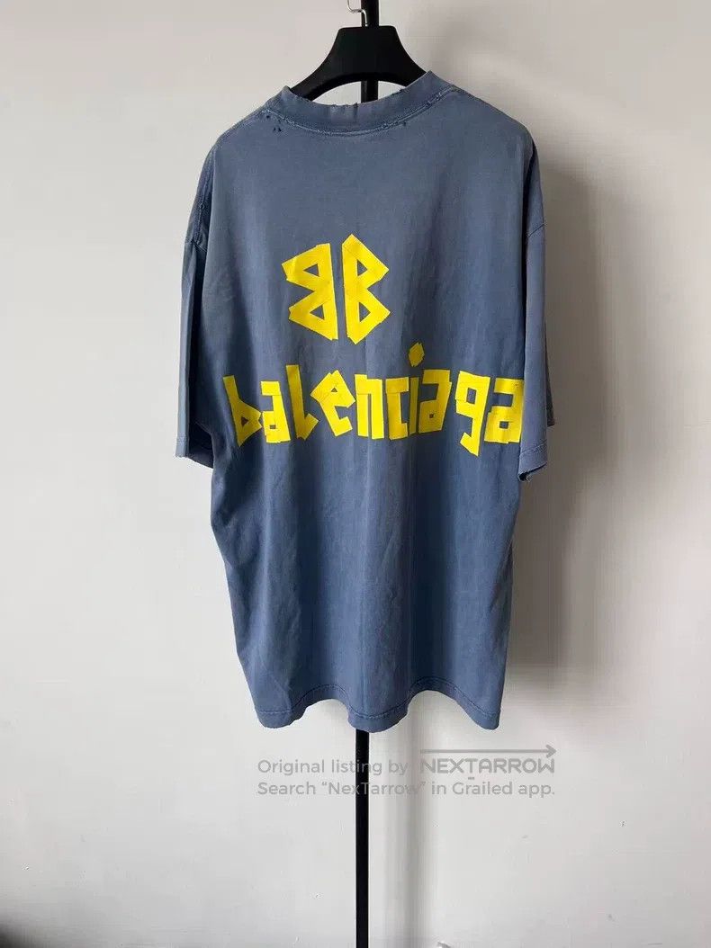 Balenciaga Balenciaga Tape Letter Logo Printed Short Sleeve Hoodie, L Size US L / EU 52-54 / 3 - 2 Thumbnail
