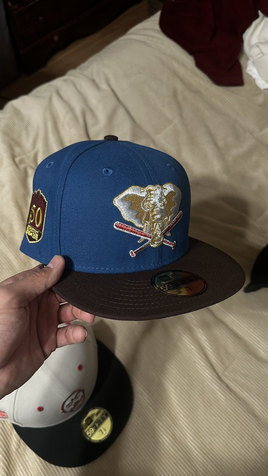 image of Hat Club x Myfitteds Rahnnifitted Shinning Stomper in Blue, Men's
