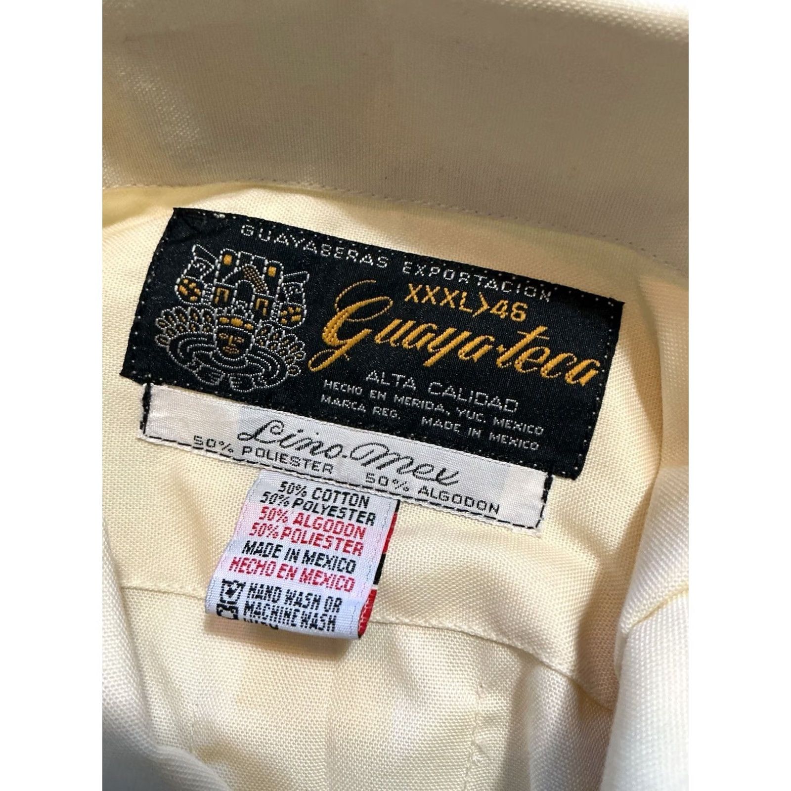 Vintage VINTAGE GuayaTeca Guayabera Shirt 4 Pocket Loop Collar Button NWT 3XL Tan Mens Size US XXL / EU 58 / 5 - 5 Thumbnail