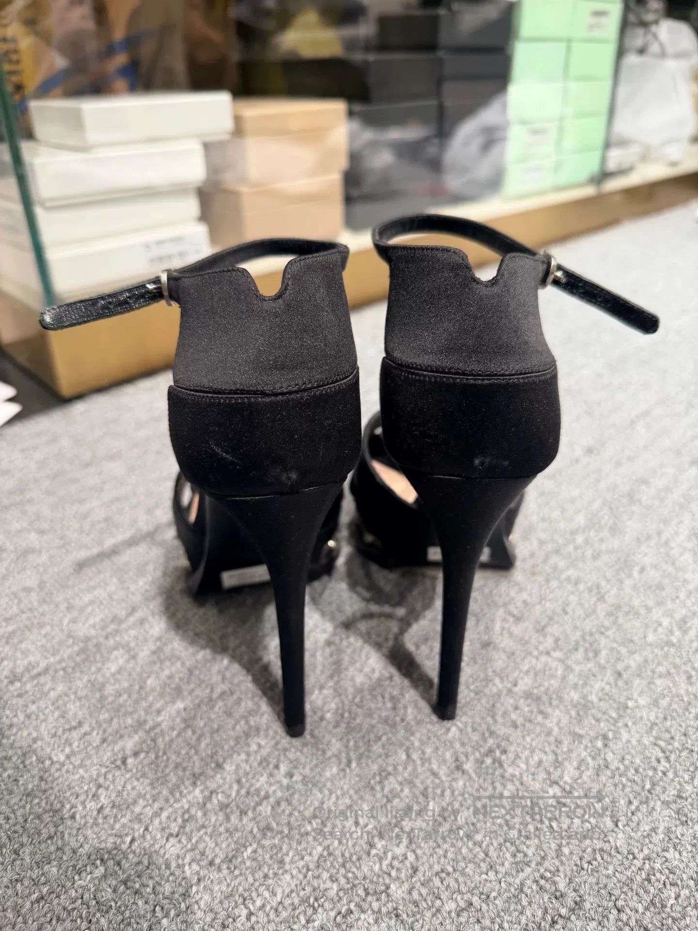 Japanese Brand Alexander McQueen Black Heel Sandals. Size US 5 / IT 35 - 9 Thumbnail