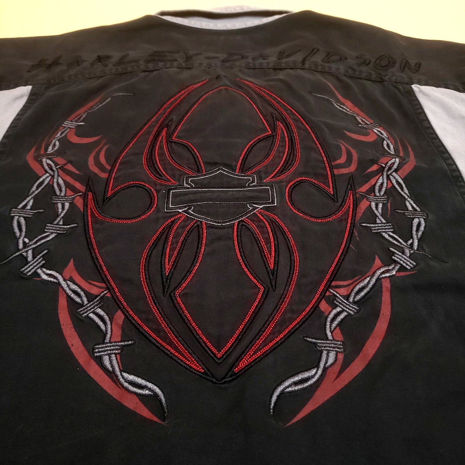 Harley Davidson Vintage y2k Harley Davidson Embroidered Button Up Shirt Logo Size US L / EU 52-54 / 3 - 4 Thumbnail