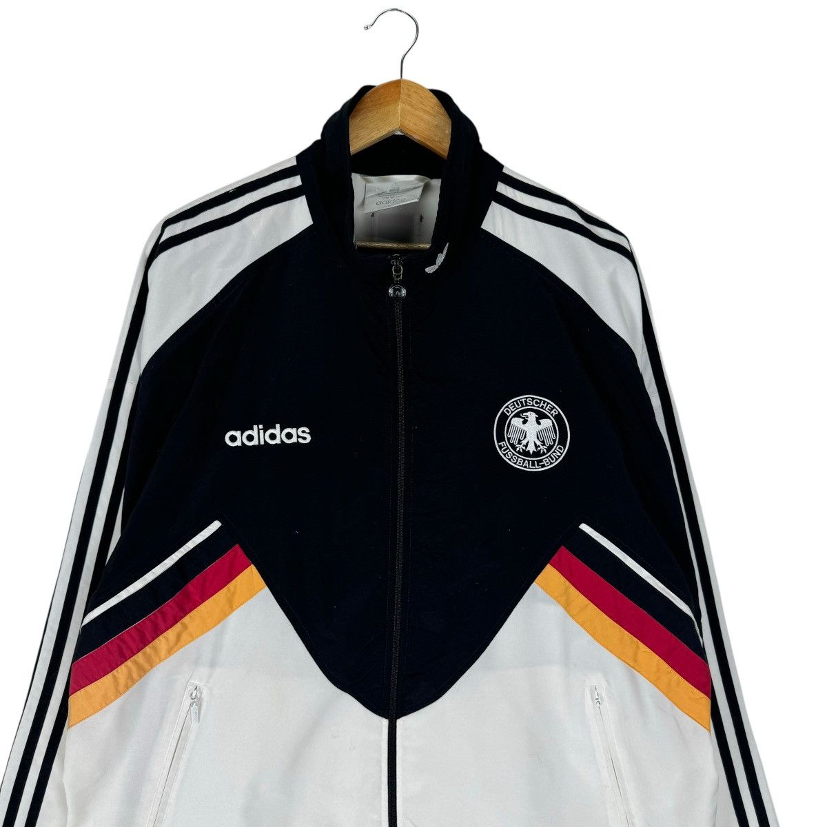 Adidas × Descente ⚡️VINTAGE 90s ADIDAS GERMANY 1994-96 TRACK JACKET Size US L / EU 52-54 / 3 - 3 Thumbnail