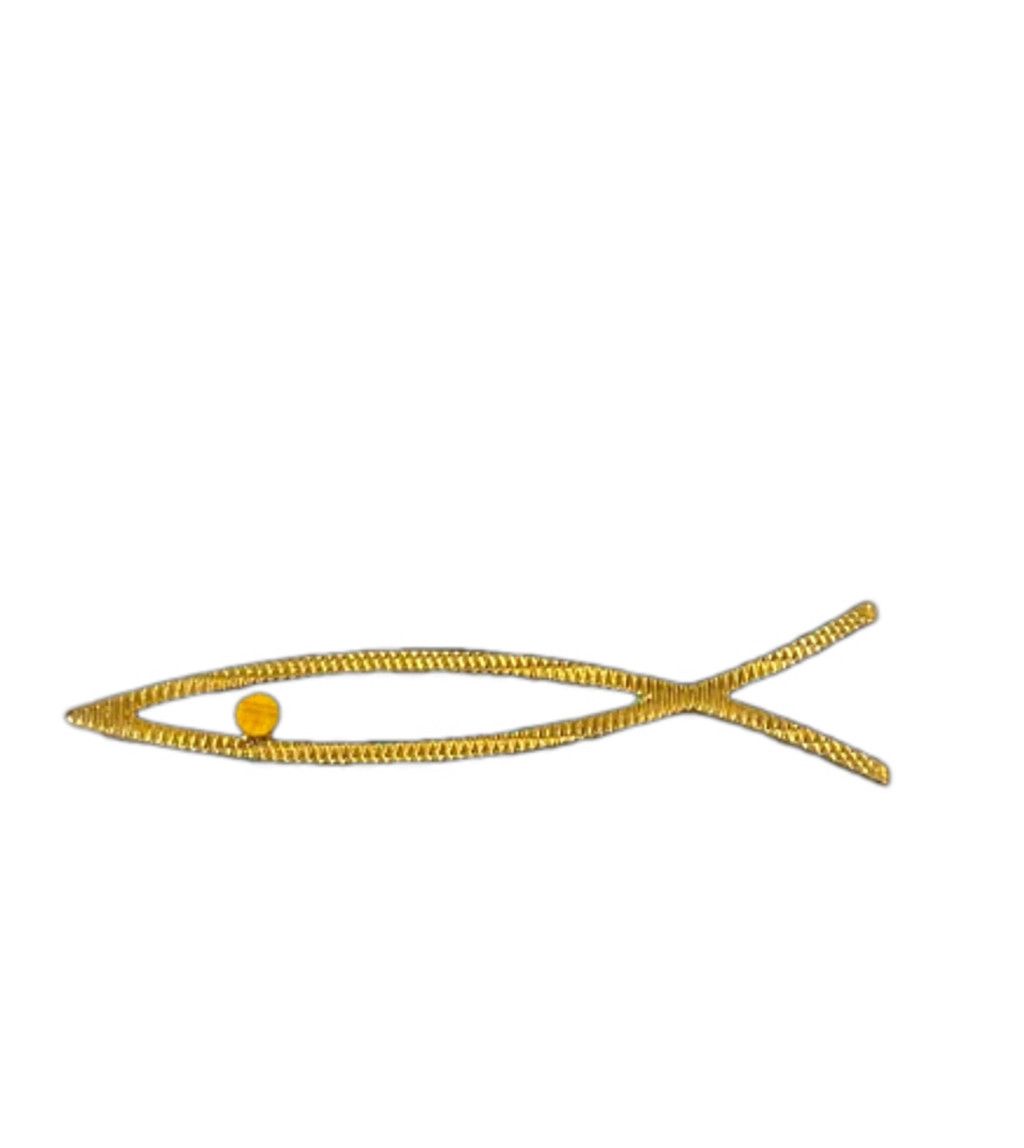 Vintage Tie Clip Jesus Fish Gold Tone 70's Gift Jewelry, Men's