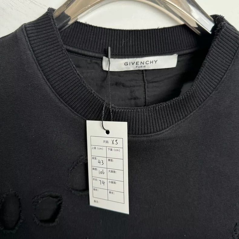 Givenchy Givenchy Oversized hole lettering logo sweatshirt 2505-Next Size US XS / EU 42 / 0 - 3 Thumbnail