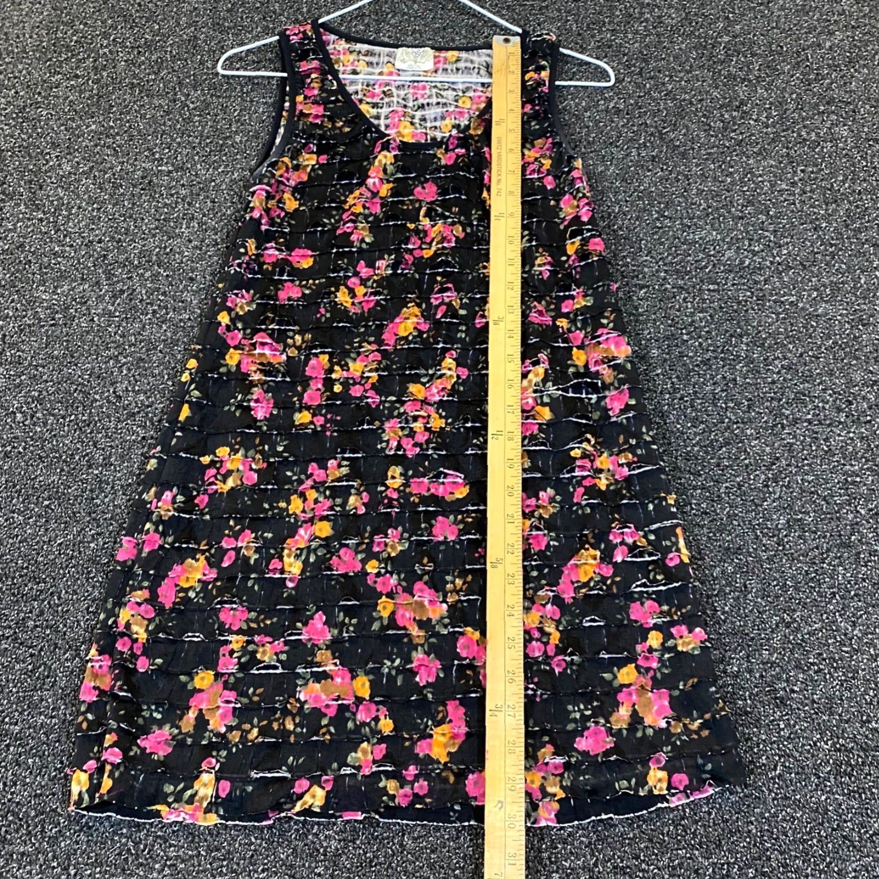 Free People Free People Free Dress Womens Small 30" Black Floral Ruffled Sleeveless Micro Size S / US 4 / IT 40 - 4 Thumbnail