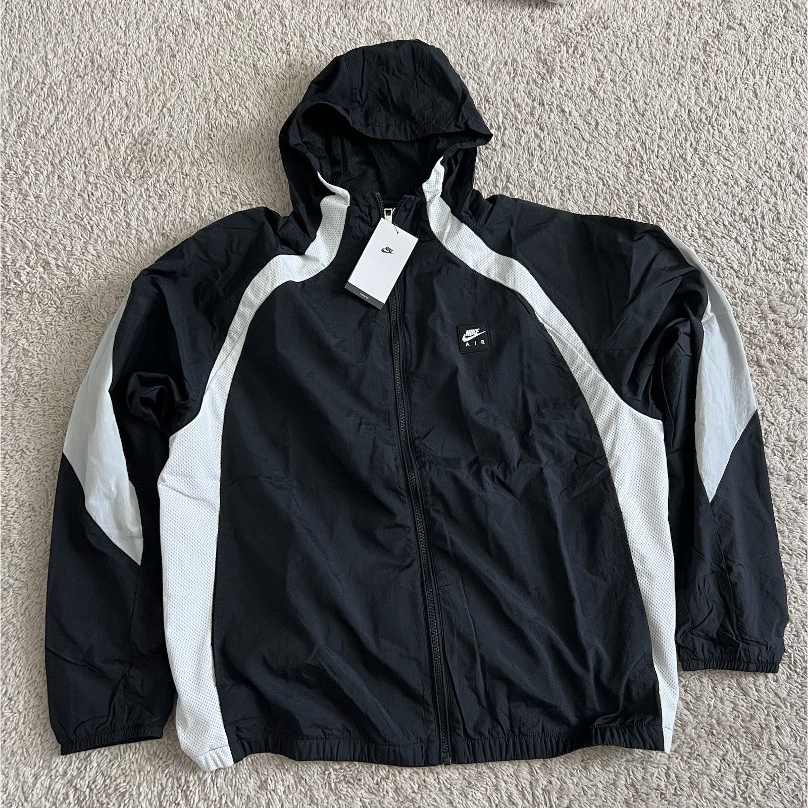 Nike Nike Woven Full Zip Men’s Large Jacket Hoodie Black/White Size US L / EU 52-54 / 3 - 7 Thumbnail