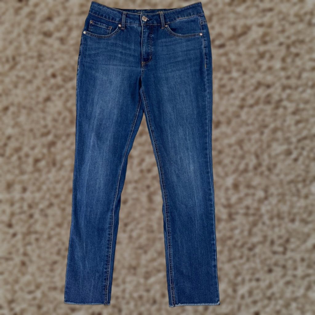 Vintage Seven7 Jeans Women Skinny Denim Blue 28x29 Medium Rise 6 Regular Cotton Blend 5-Pocket Distressed Vintage No Size 28" / US 6 / IT 42 - 1 Thumbnail