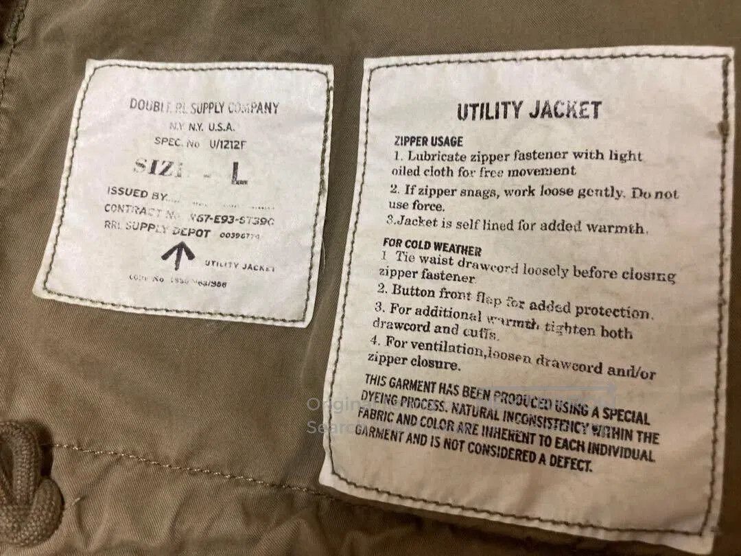 RRL Ralph Lauren double rl utility jacket classic military outerwear. Size US L / EU 52-54 / 3 - 6 Thumbnail