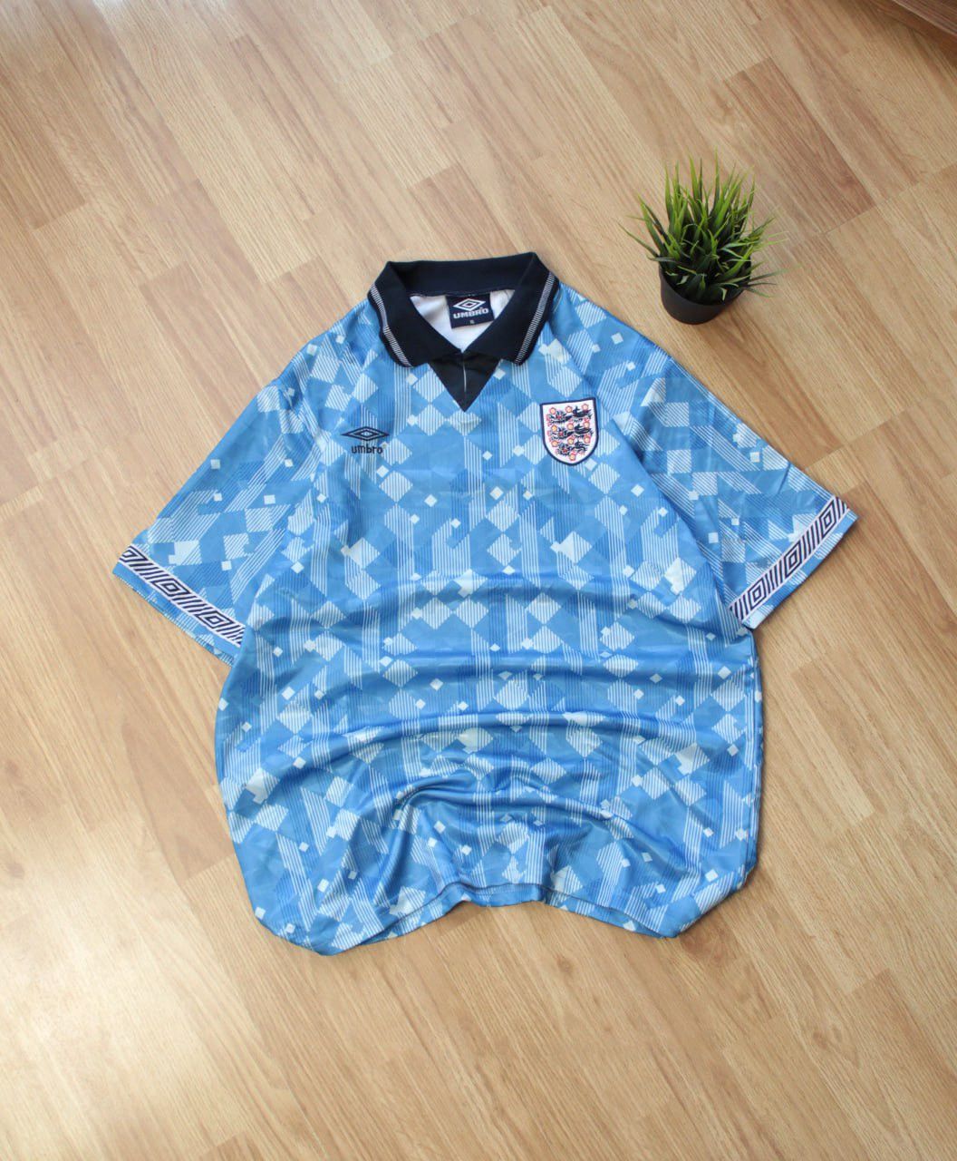 Umbro 🔥 90s Umbro England Vintage Jersey Shirt Soccer Size US XL / EU 56 / 4 - 1 Thumbnail