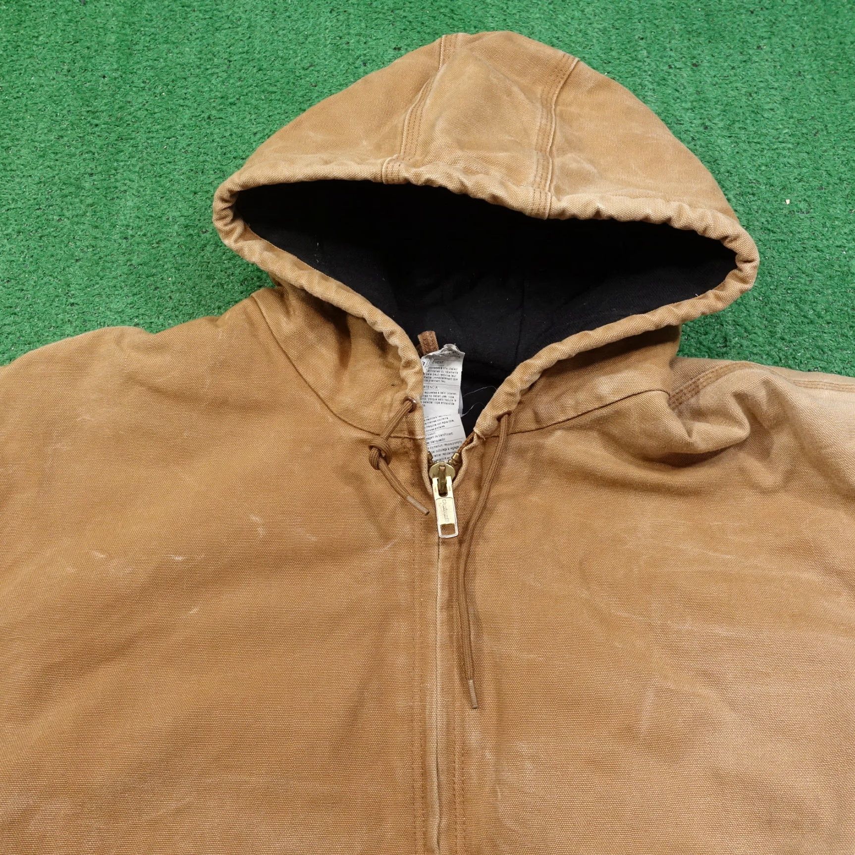 Vintage Carhartt J140 Brown Duck Canvas Hooded Jacket Adult 3XL Mens Casual