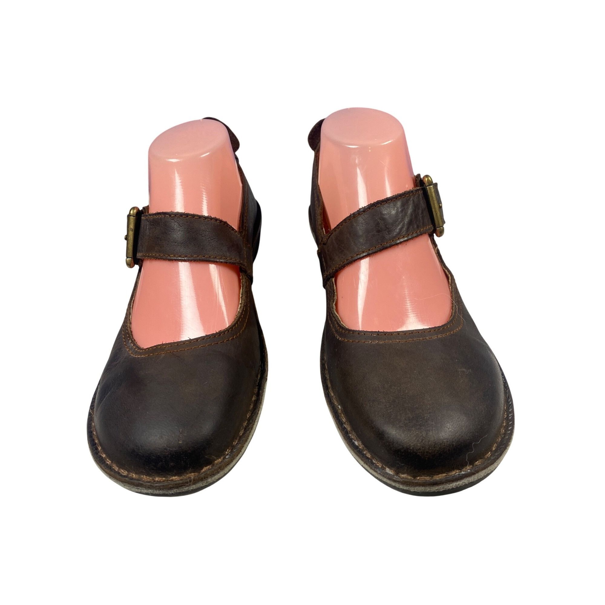 Other Weinbrenner‎ Brown Leather Buckle Strap Shoe Boho Cottage Pr Size US 10 / IT 40 - 10 Thumbnail